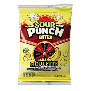 Sour Punch kyselé žvýkací pendreky s ovocnými příchutěmi a příchuti banánu 142 g
