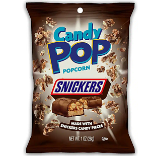 Candy Pop sladký popcorn s kousky sušenek Snickers 28 g