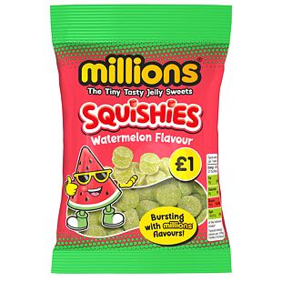 Millions Squishies kyselé želatinové bonbony s příchutí vodního melounu 100 g