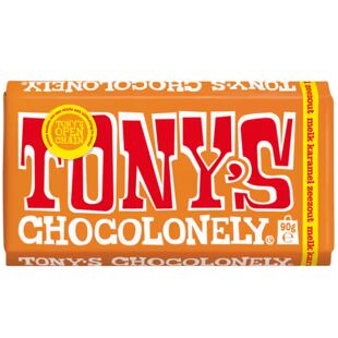 Tony's mléčná čokoláda s karamelem a mořskou solí 90 g