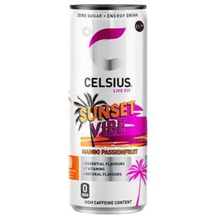 Celsius vitaminizovaný energetický nápoj bez cukru s příchutí manga a marakuji 355 ml