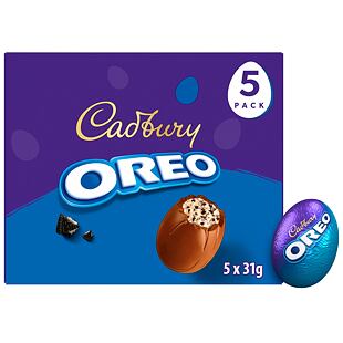 Cadbury csokoládétojás Oreo keksz ízű töltelékkel 5 x 31 g