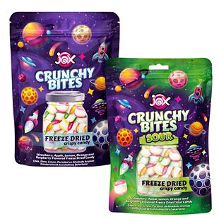 JOX mrazem sušené bonbóny s ovocnými příchutěmi 50 g + JOX kyselé mrazem sušené bonbony 50 g