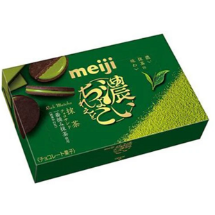 Meiji kakaové sušenky s náplní s příchutí matcha 96 g