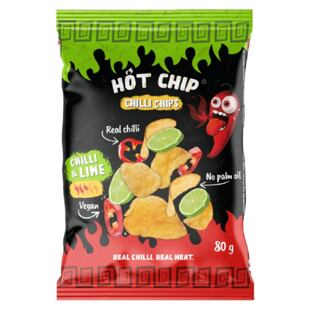 Hot Chip chipsy s příchutí limetky a chilli papričky 80 g