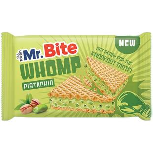 Mr. Bite Whomp sušenka s náplní s příchutí pistácií 40 g