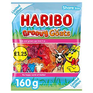 Haribo žvýkací bonbony s ovocnými příchutěmi ve tvaru koziček 160 g