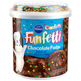 Pillsbury Funfetti čokoládová poleva s cukrovým zdobením 442 g