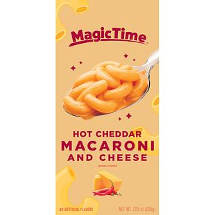 Magic Time Mac & Cheese instantní těstoviny s příchutí pálivého čedaru 205 g