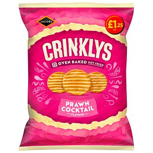 Jacob's Crinklys pšeničné krekry s příchutí krevetového koktejlu 90 g PM
