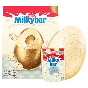Milkybar fehér csokoládé tojás keksz ízű gombokkal 236 g