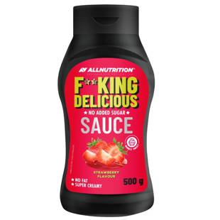 F**KING Delicious sladká omáčka bez přidaného cukru s příchutí jahody 500 g