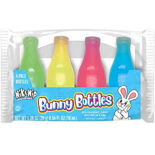 Nik-L-Nip Bunny 4 Wax Candy voskové lahvičky s náplní s ovocnou příchutí 39 g