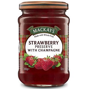 Mackays jahodový džem se šampaňským 340 g