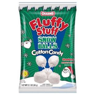 Charms cukrová vata ve tvaru sněhových koulí s příchutí jahody 60 g