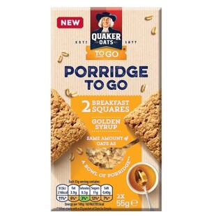 Quaker celozrnné ovesné tyčinky s příchutí sirupu 2 x 55 g