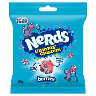 Nerds Clusters Berry žvýkací bonbony v cukrové skořápce s ovocnými příchutěmi 113 g