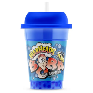 Warheads nápoj s boba kuličkami s příchutí modré maliny 400 ml