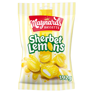 Maynards Bassetts Sherbet bonbony s příchutí citronu 192 g