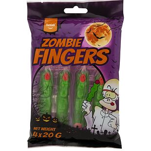 FunLab zombie lízátka ve tvaru prstů s příchutí jablka 80 g