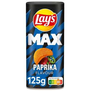Lay's Max bramborové chipsy s paprikovou příchutí v plechové dóze 125 g