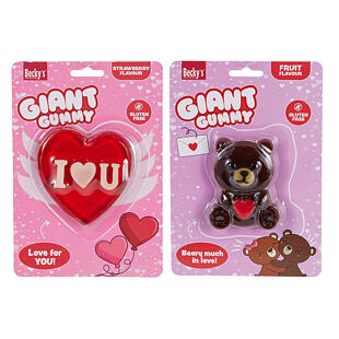 Becky's velké valentýnské želé s jahodovou příchutí 1 ks 80 g