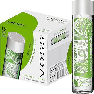 VOSS Lime Mint Perlivá Sklo 375 ml Celé Balení 12 ks