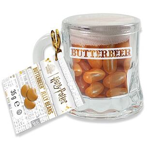 Harry Potter žvýkací bonbony s příchutí máslového ležáku ve skleněném minihrníčku 35 g