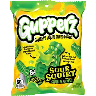 Gupperz želé bonbony ve tvaru granátů s ovocnou příchutí a náplní 72 g
