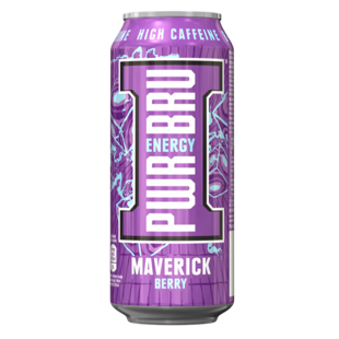 Pwr-Bru Maverick energetický nápoj s příchutí lesních plodů 500 ml