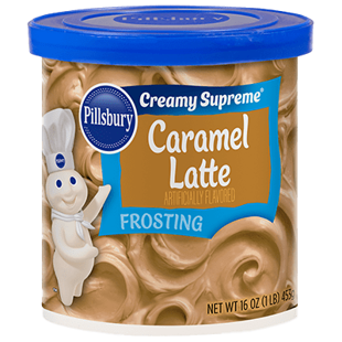 Pillsbury poleva s příchutí karamelové kávy 453 g