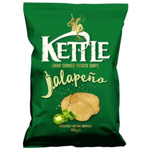 Kettle bramborové chipsy s příchutí jalapeňo papriček 130 g