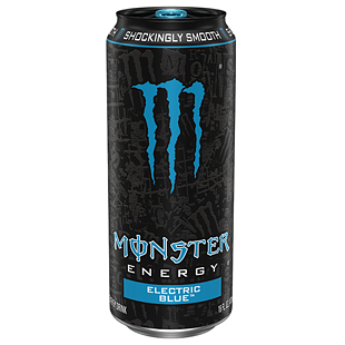 Monster Electric Blue sycený energetický nápoj s příchutí modré maliny 473 ml