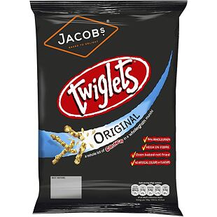 Jacob's Twiglets křupavé celozrnné tyčinky ochucené kvasnicovým extraktem 150 g
