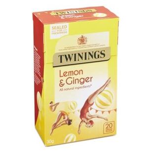 Twinings zázvorový čaj s citronovou kůrou 20 ks 30 g