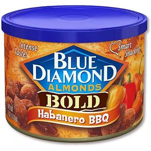 Blue Diamond pálivé mandle s příchutí Habanero chilli papričky a BBQ 170 g