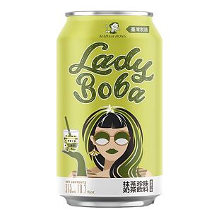 Lady Boba bubble tea s příchutí čaje Matcha 315 ml