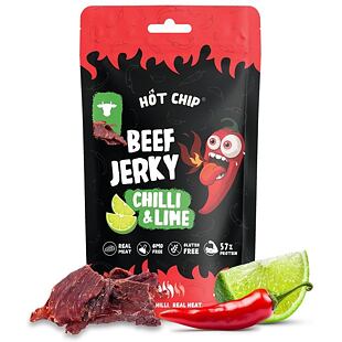 Hot Chip hovězí jerky s příchutí chilli a limetky 25 g