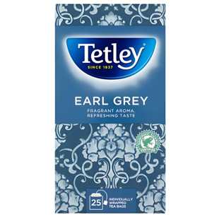 Tetley Earl Grey aromatizovaný černý čaj 25 ks 50 g