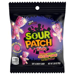 Sour Patch Kids Glow Ups kyselé žvýkací bonbony s příchutí jahody a melounu 87 g