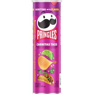 Pringles Carnitas Taco bramborové chipsy s příchutí mexických masových tacos 158 g