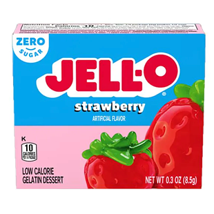 Jell-O instantní želatina s jahodovou příchutí bez cukru 8,5 g