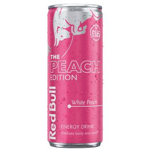 Red Bull The Peach Edition sycený energetický nápoj s příchutí bílé broskve 250 ml PM