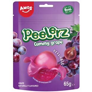 Amos Peelerz želé bonbóny s příchutí hrozna 65 g