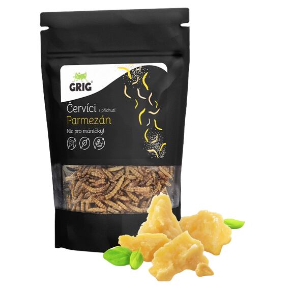 Grig sušení červíci s příchutí parmezánu 20 g
