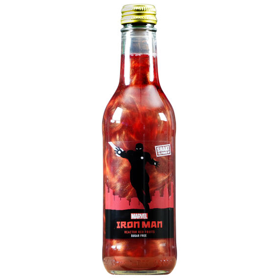 Marvel Iron Man třpytivý nápoj s příchutí červeného ovoce 330 ml