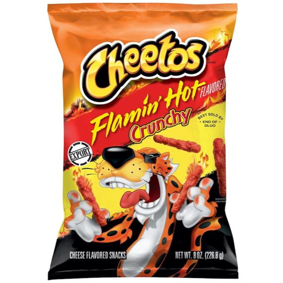 Cheetos Flamin' Hot Crunchy pálivé kukuřičné křupky se sýrovou příchutí 226,8 g