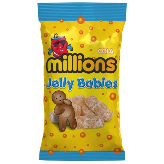 Millions Jelly Babies želatinové bonbony s příchutí coly 150 g