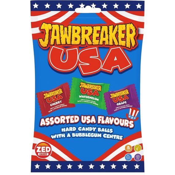 ZED Candy Jawbreaker bonbony se žvýkačkou s ovocnými příchutěmi 99 g