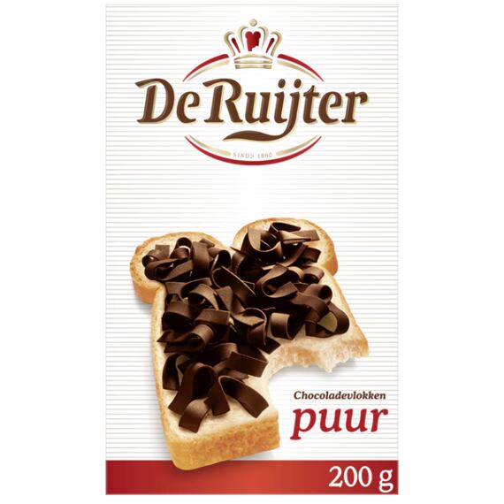 De Ruijter cukrové vločky z hořké čokolády 200 g